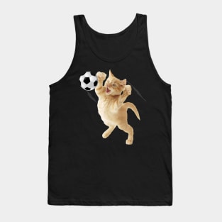 Gato Arquero de Futbol Tank Top